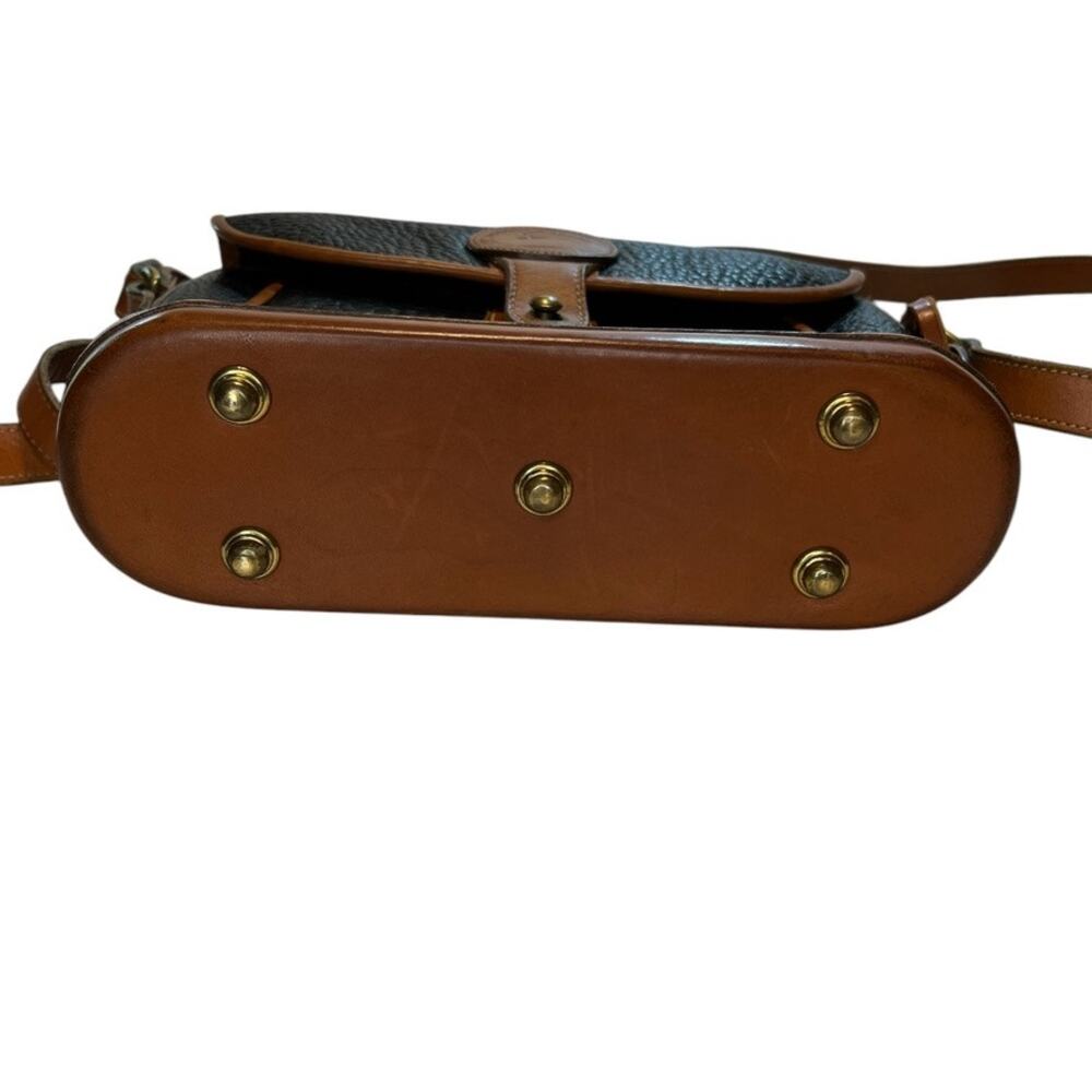 Dooney & Bourke Pebble Leather Black Tan Adjustable Shoulder Strap Crossbody Bag - Picture 5 of 11